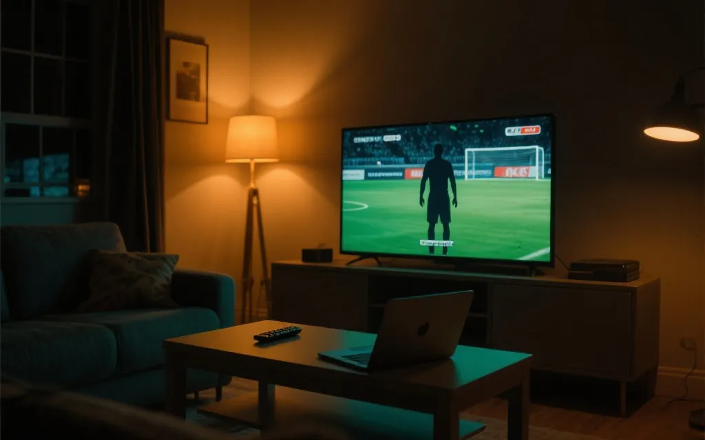 客厅电视投屏看球的氛围场景：稳定网络与多设备备份
