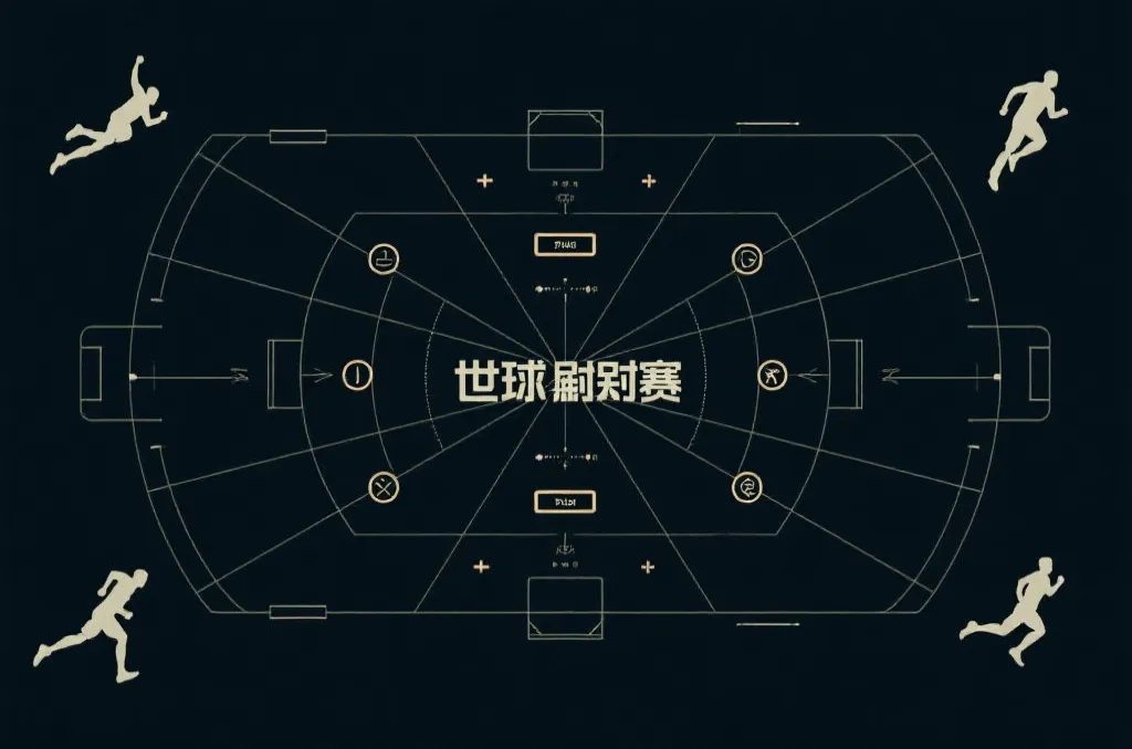世界杯淘汰赛对阵路径的动态想象图